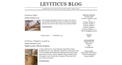 Desktop Screenshot of leviticusblog.danreitz.com